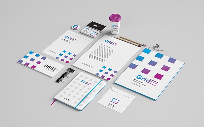 Business branding and identity.