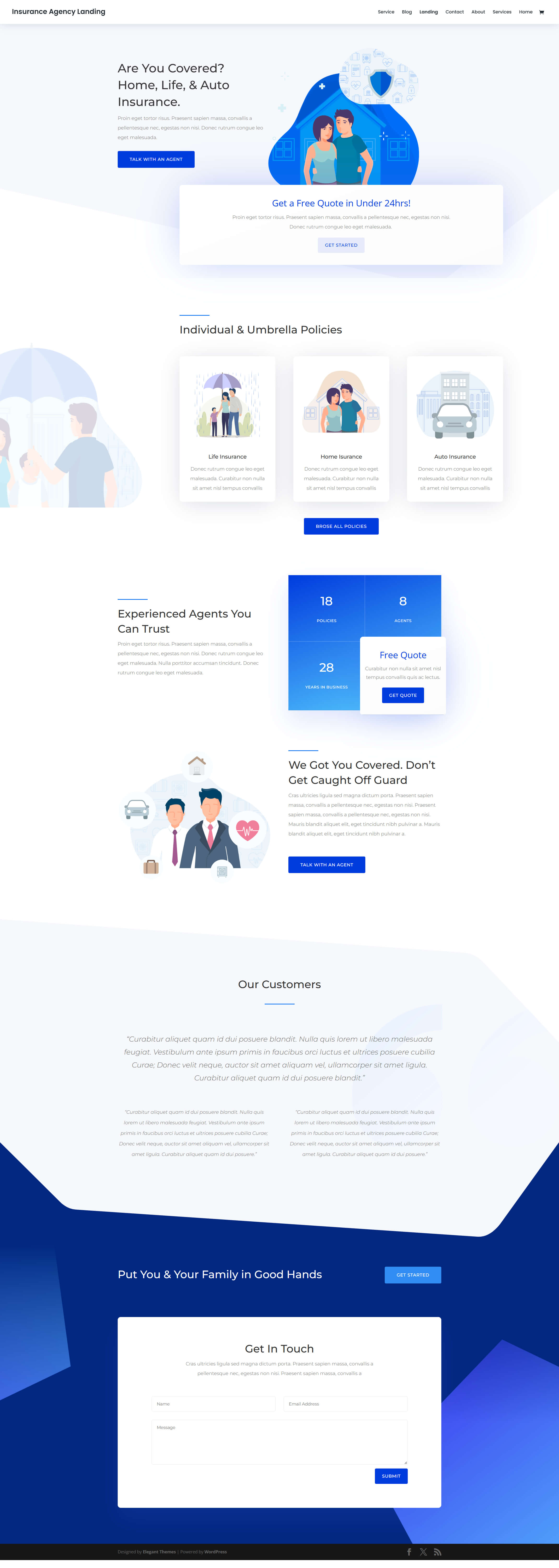 Insurance Agent Web Design